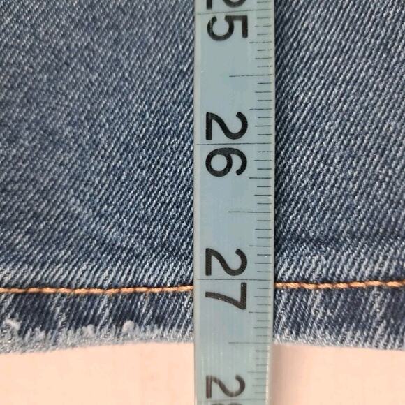 Knox Rose Ankle Jeans Womens 12 Blue Stretch Denim Mid Rise Chevron Side Stripe - Picture 13 of 14